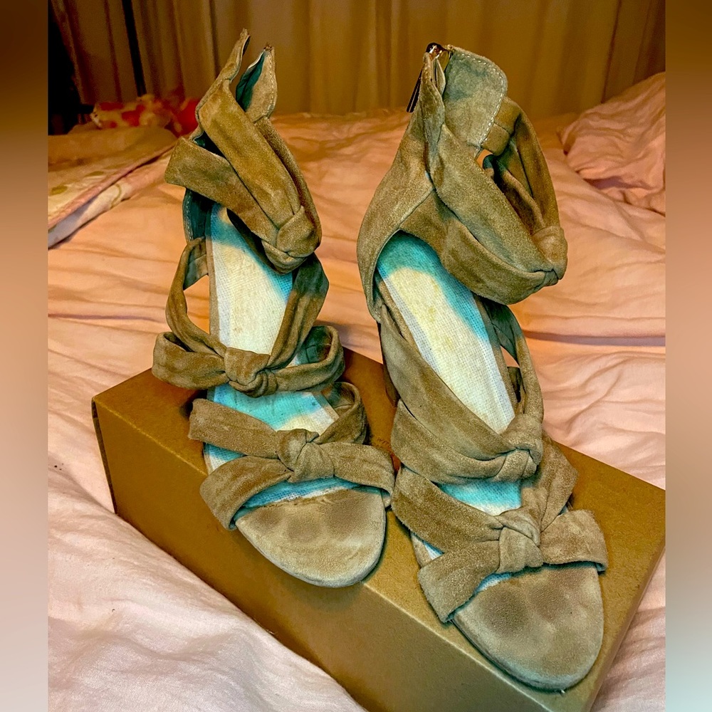 RAYE Tan Suede Heels